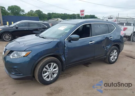 2014 Nissan Rogue Sv z USA, uszkodzony, nr VIN 5N1AT2MV1EC855904